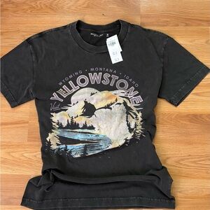 Abercrombie & Fitch Black Yellowstone Graphic Tee